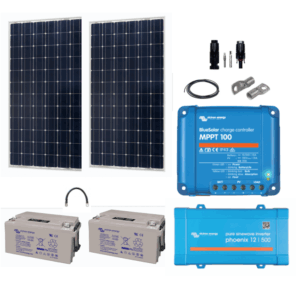 Kit Solaire autonome 350W-12V/500VA complet matériels victron energy.